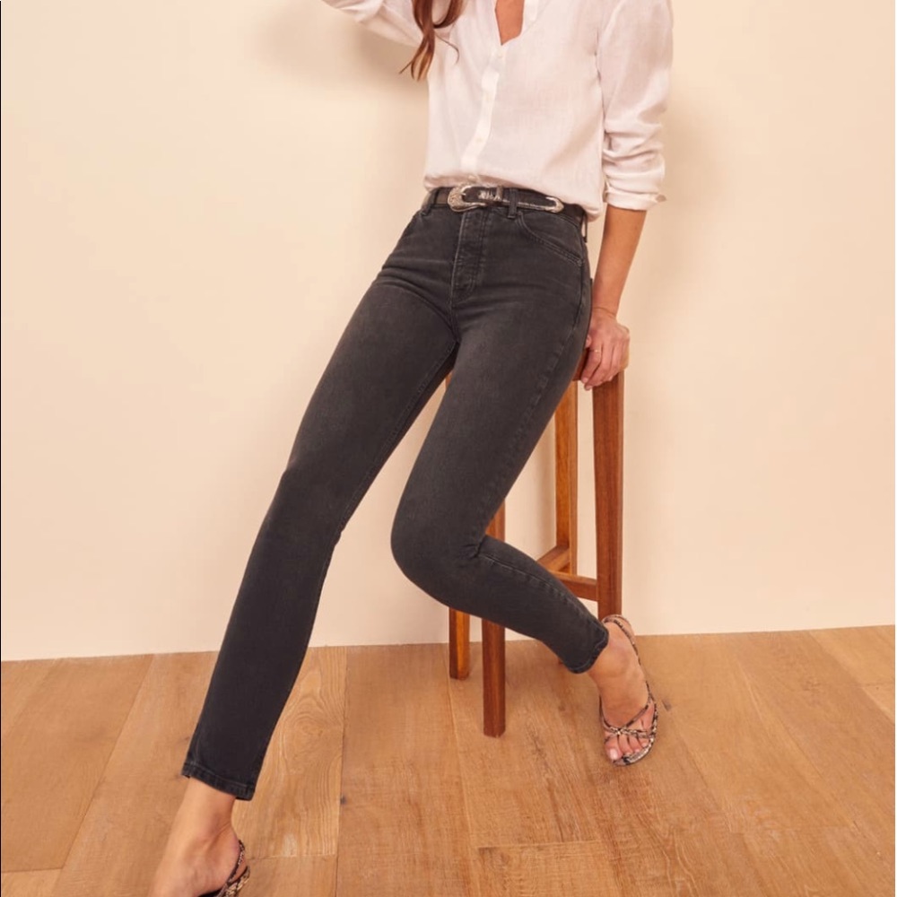 Reformation Serena High & Skinny Jeans in Fire